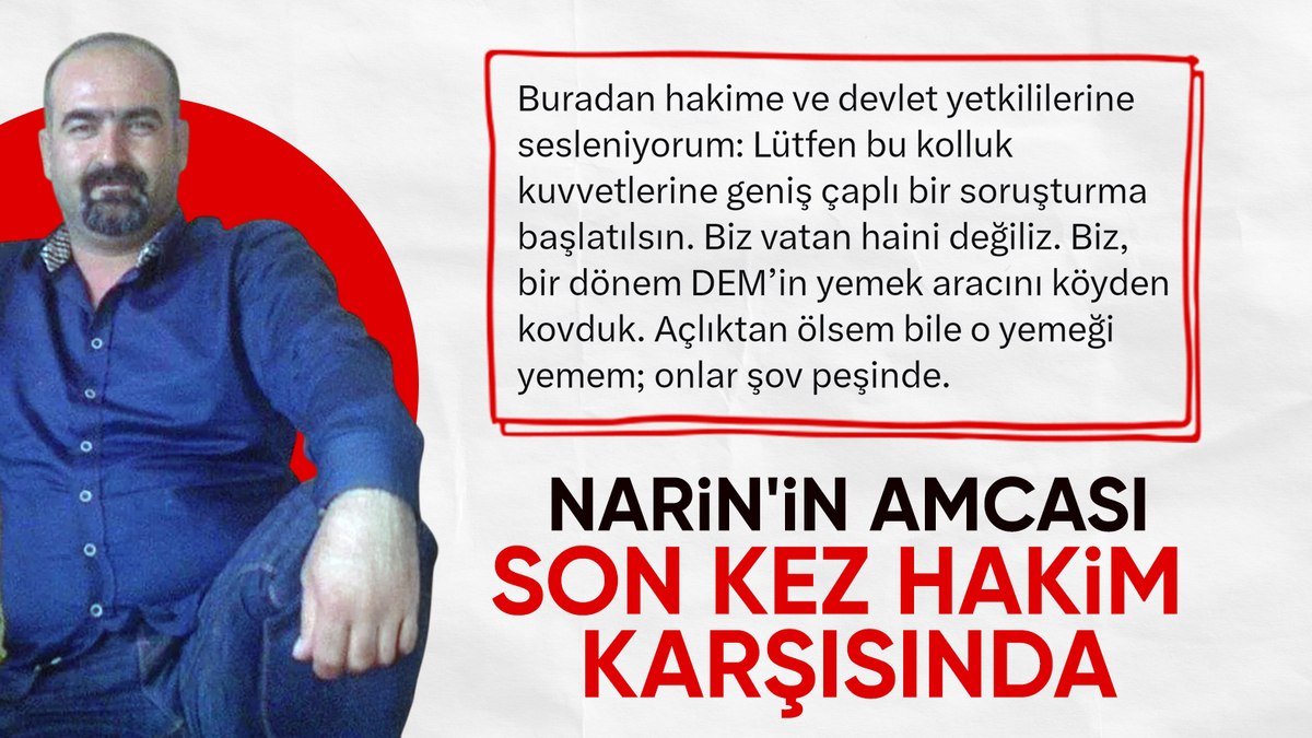 Narin Güran’ın amcası Salim: DEM’in yemek aracını kovduk